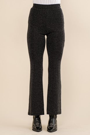 Studded Stretch Elastic Waist Bell Bottom Pants vendor detail info