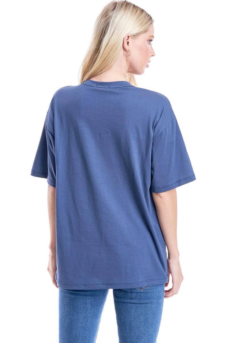 Yee Haw Cowboy Vintage Graphic S/S Distressed Tee: NEON / S