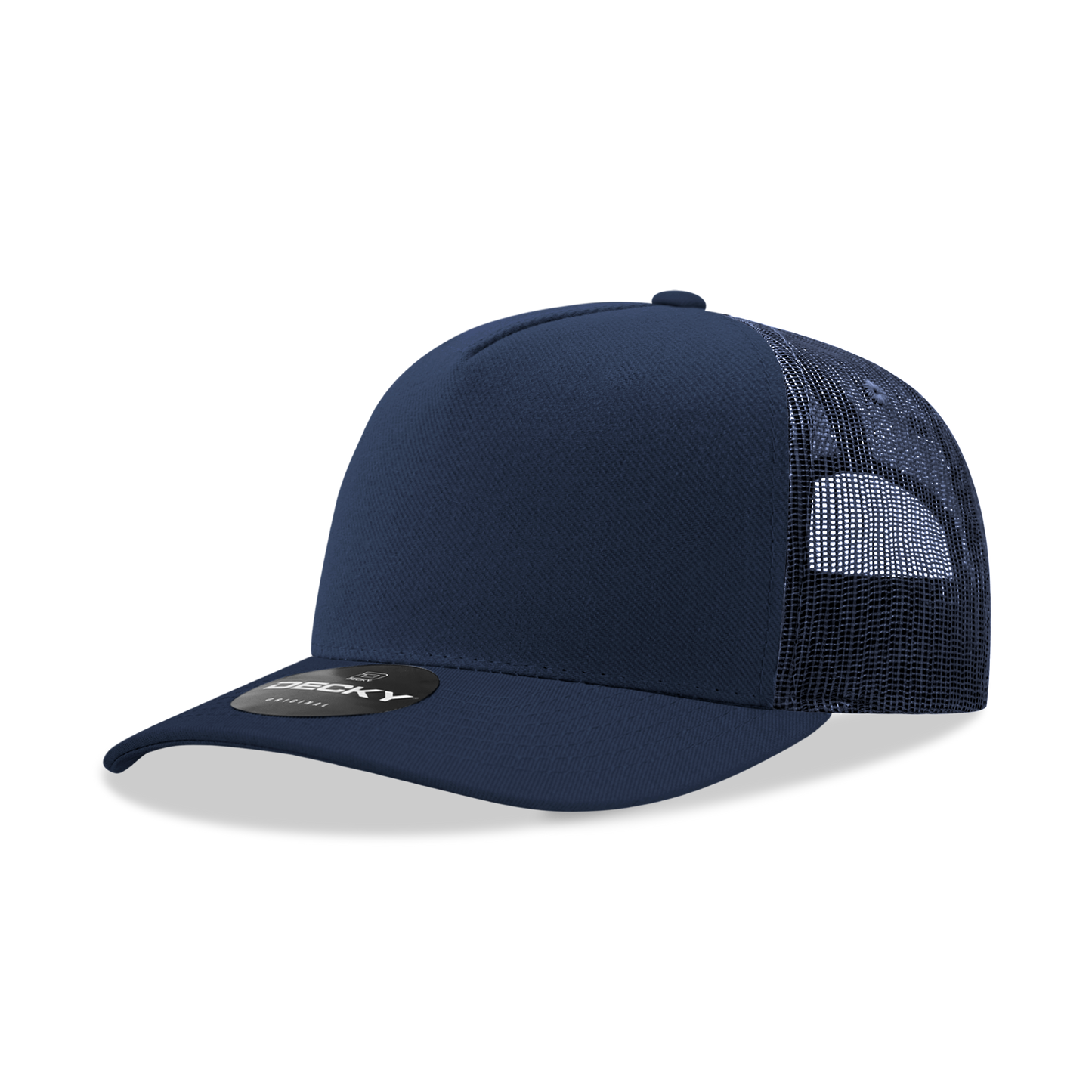 Decky 6030 - Classic, 5-Panel Retro Trucker Cap - 6030: Hot Pink/Black