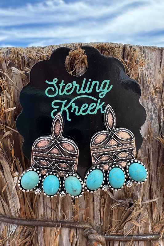 Stitched In Stone Earrings
