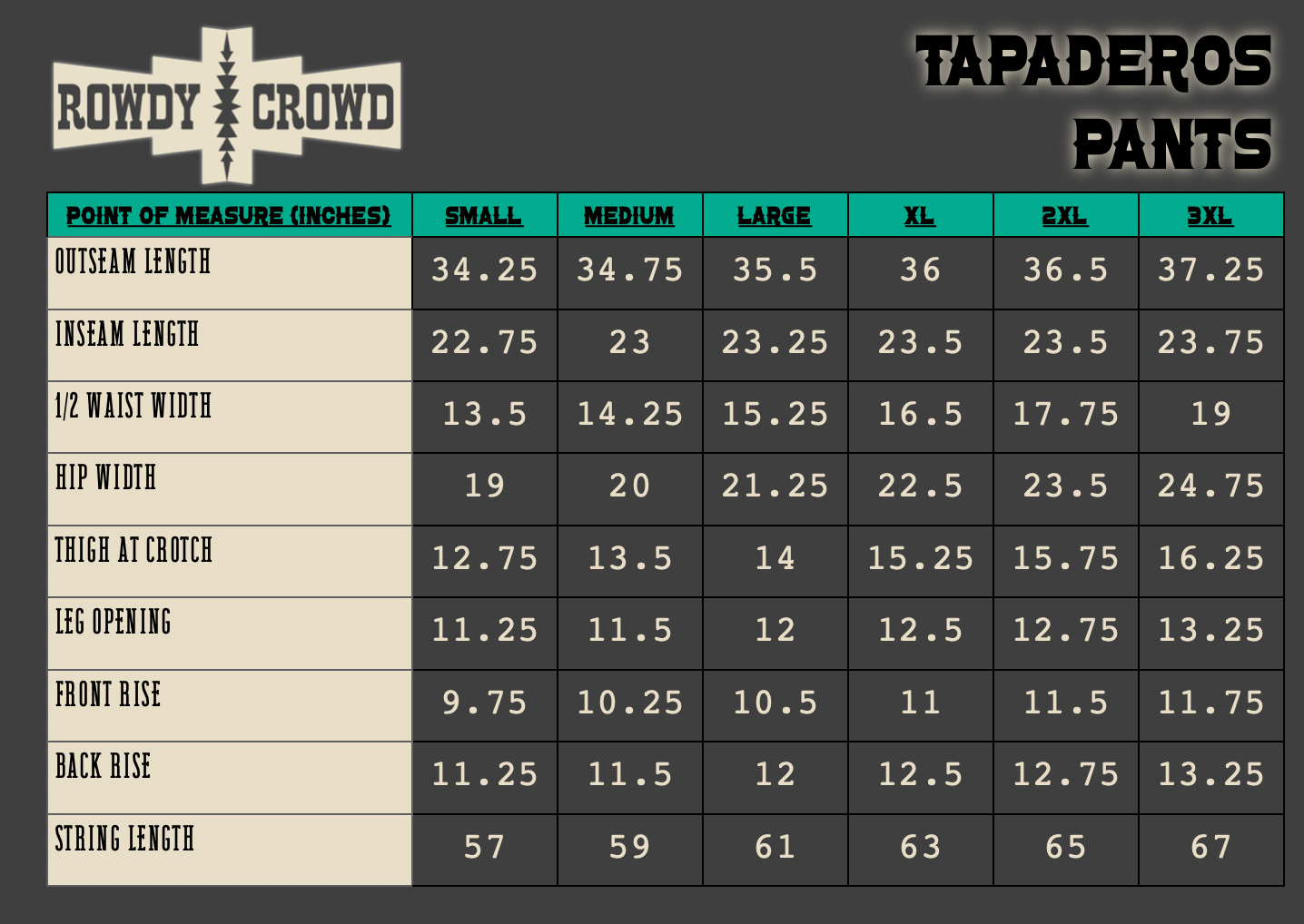 Tapaderos Pants: Small