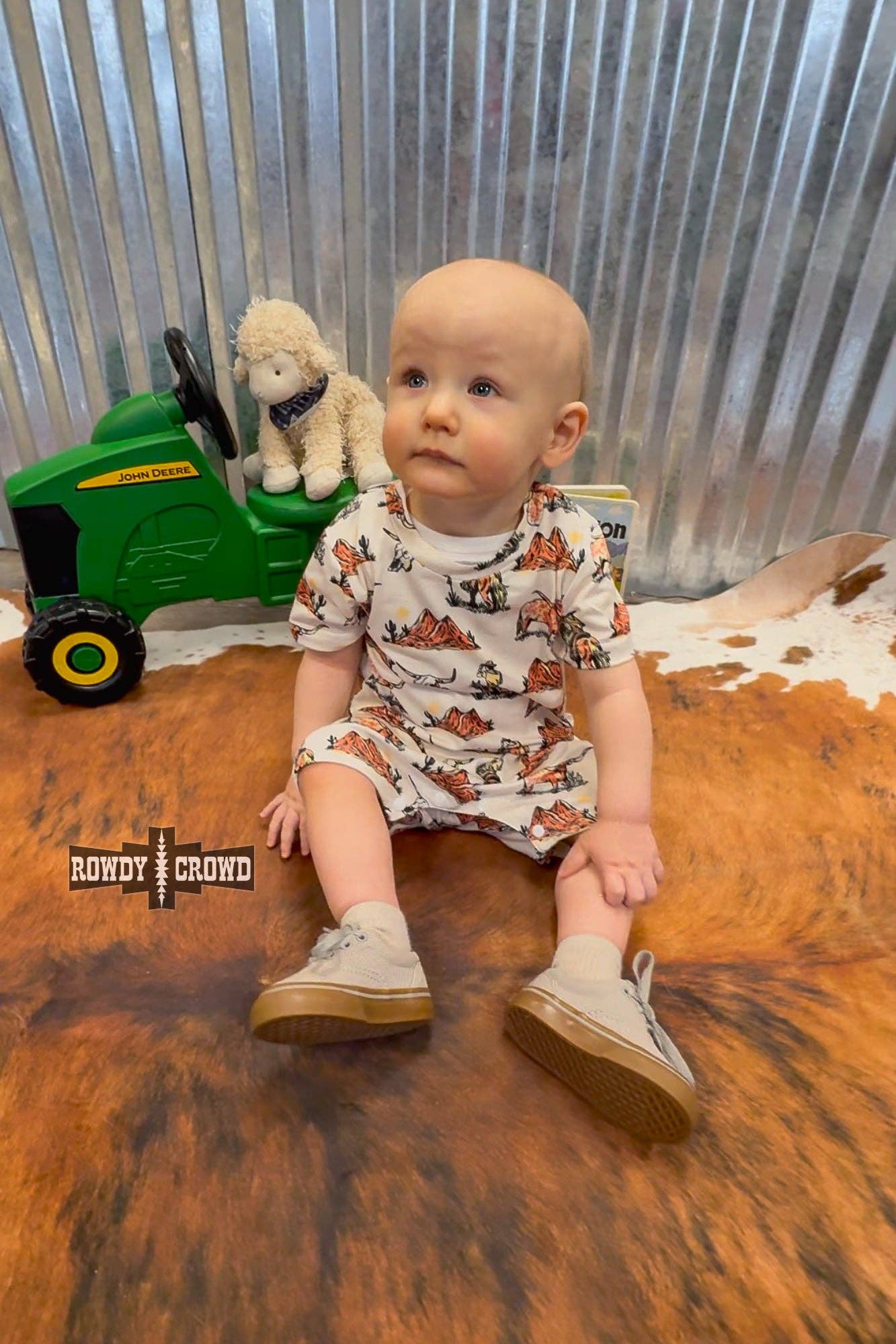 West Texas Short Onesie: 6-9 months