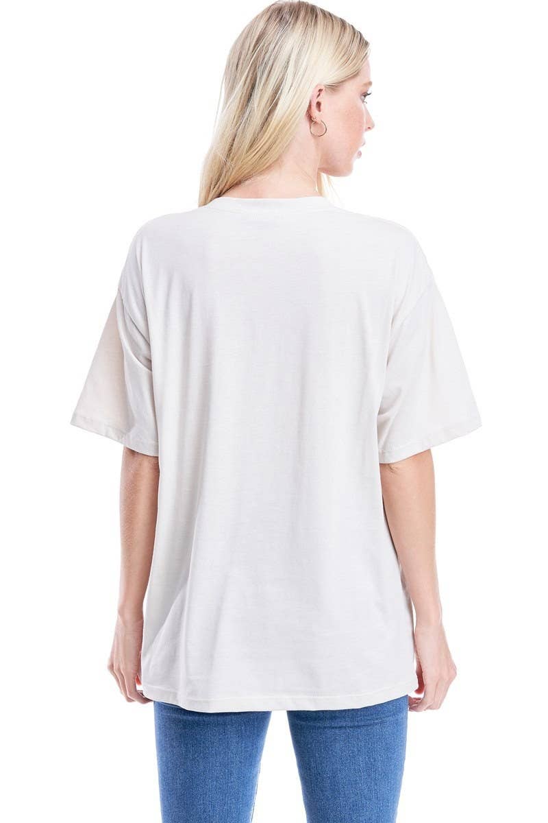 Roam Free Thunderbird Desert Graphic S/S Distressed Tee: BLACK / L