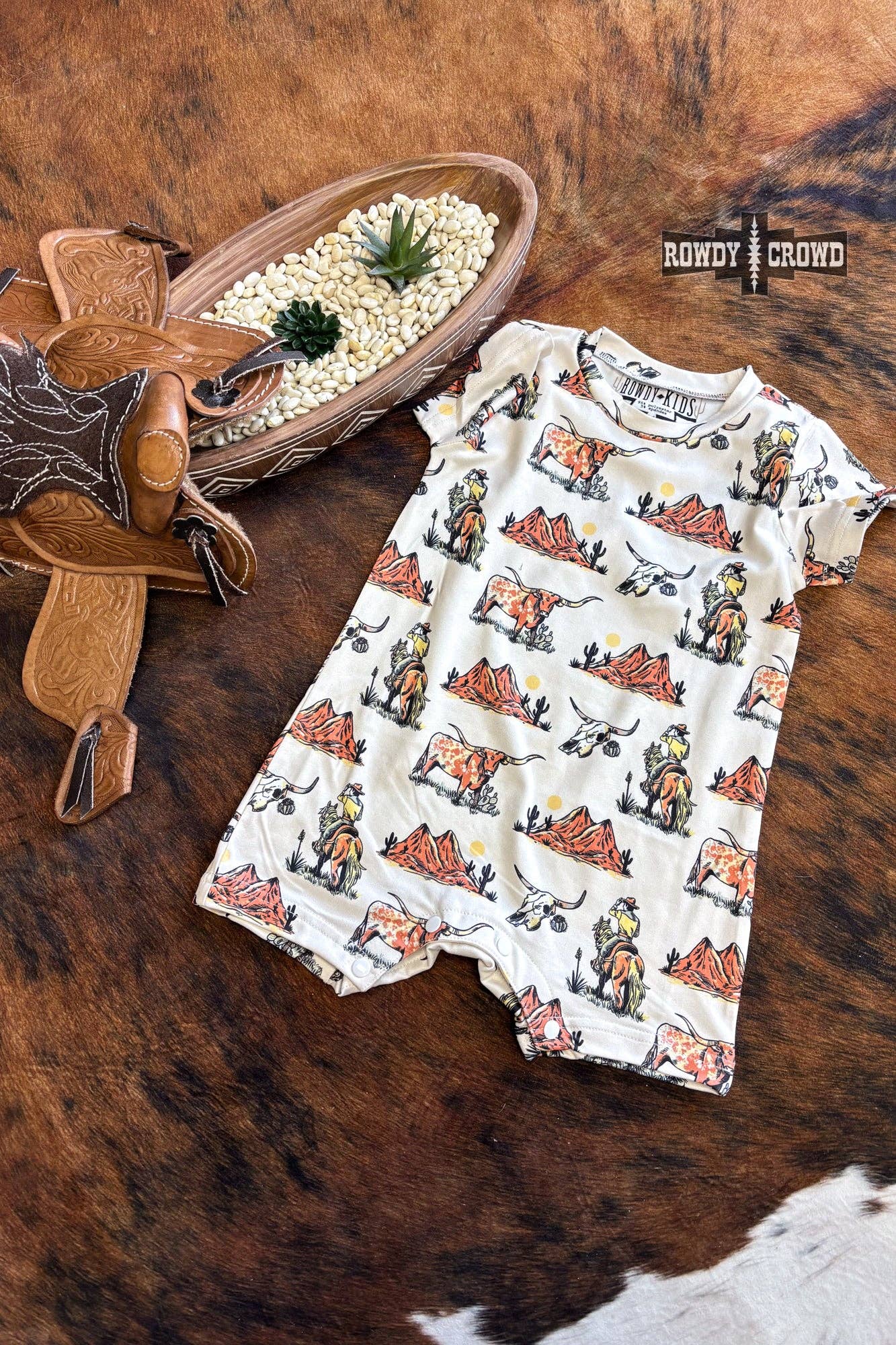 West Texas Short Onesie: 12-18 months
