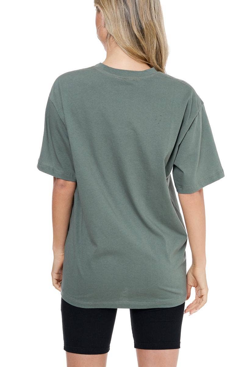 Yee Haw Cowboy Vintage Graphic S/S Distressed Tee: NEON / M