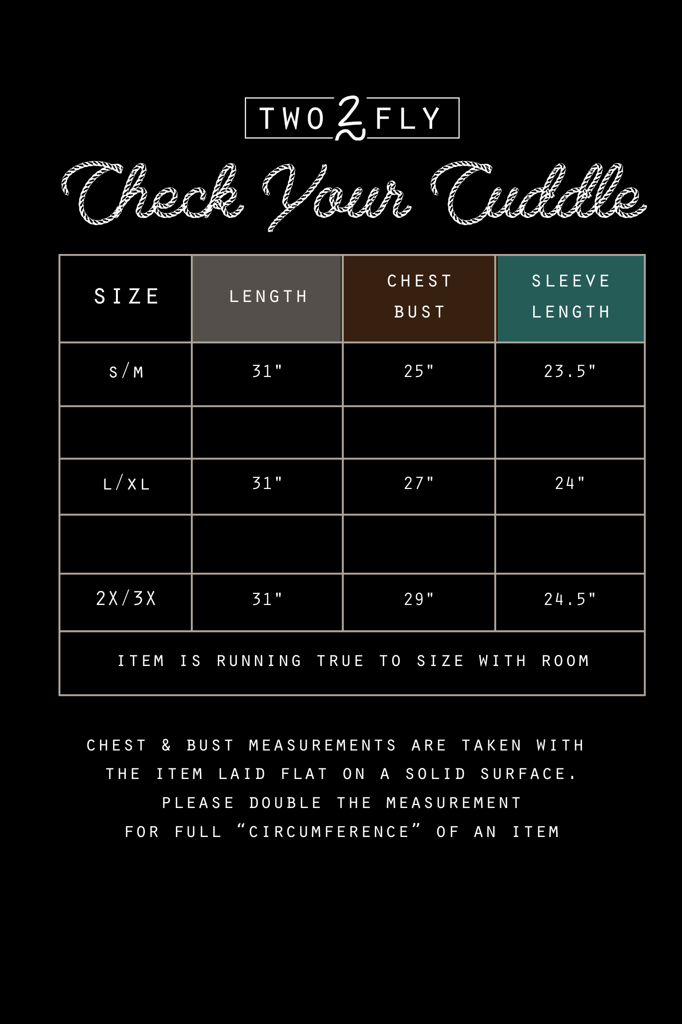 CHECK YOUR CUDDLE: L/XL