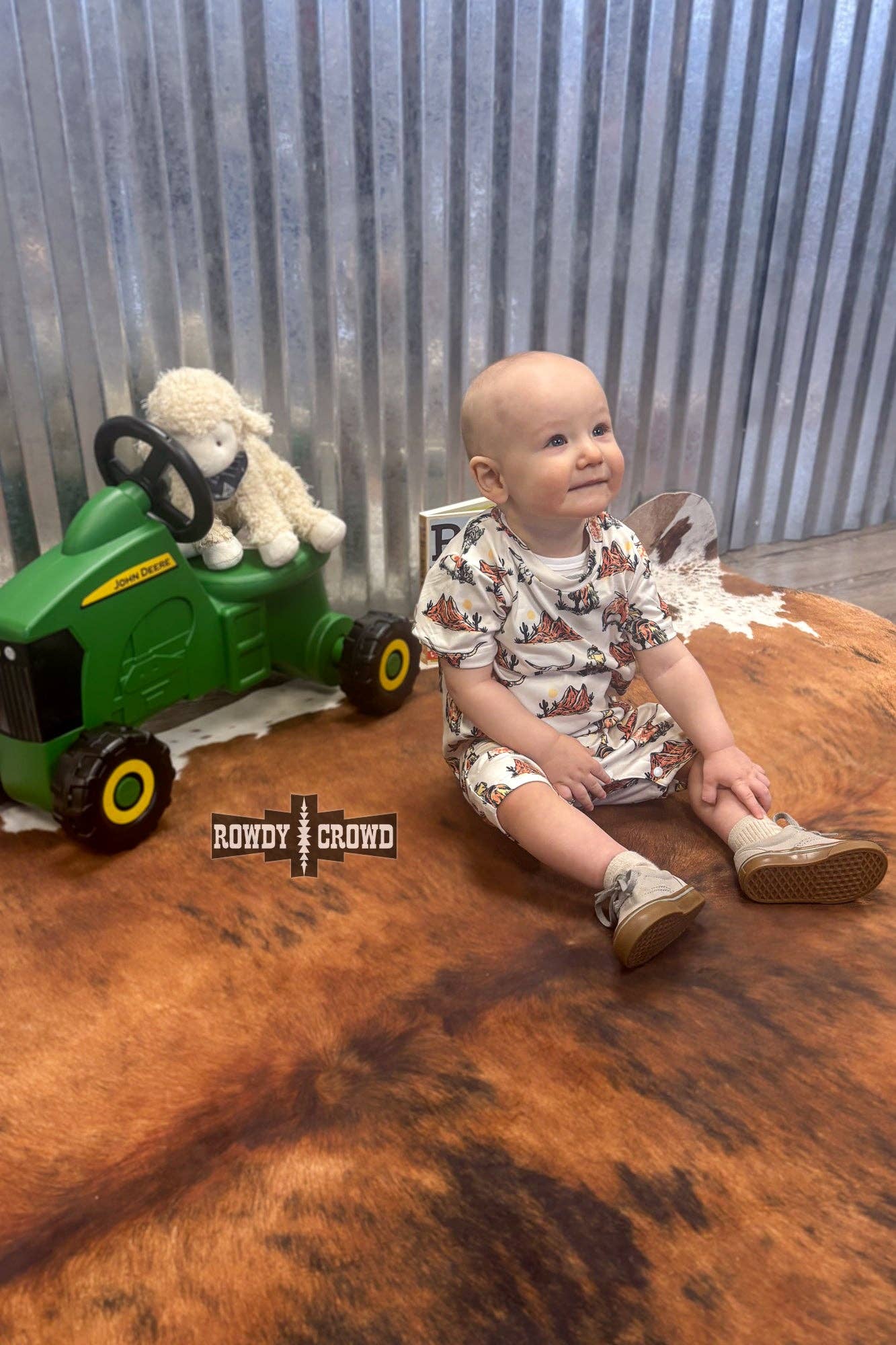 West Texas Short Onesie: 3-6 months
