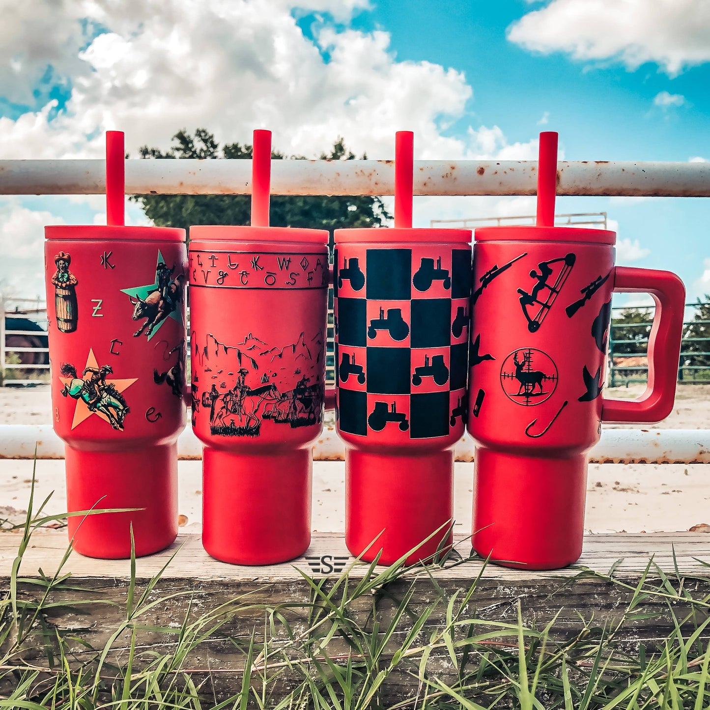 Printed 24oz Cup: Grey Hunting