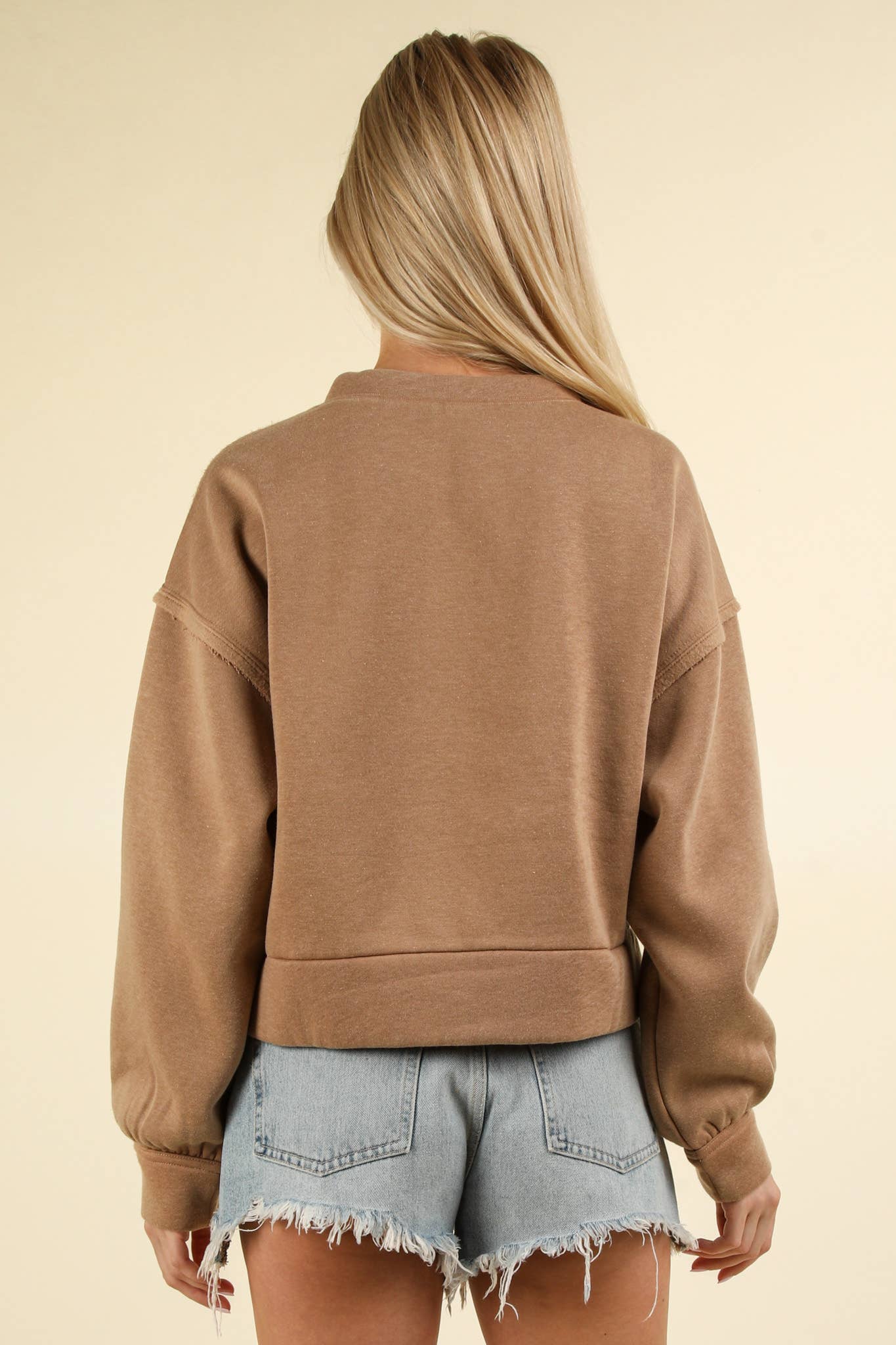 VT15193-Cable Contrast Detail Oversized Knit Crop Top: CHARCOAL / S-M-L/2-2-2