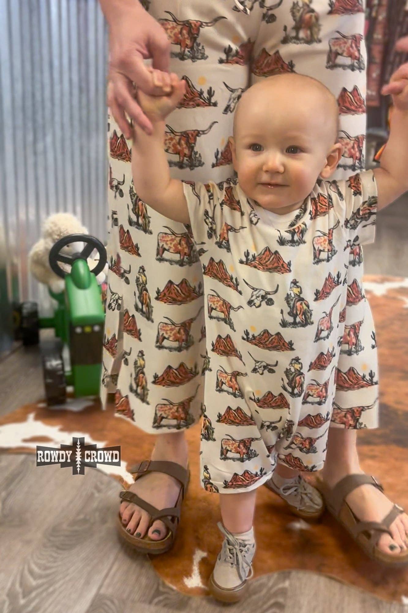 West Texas Short Onesie: 0-3 months